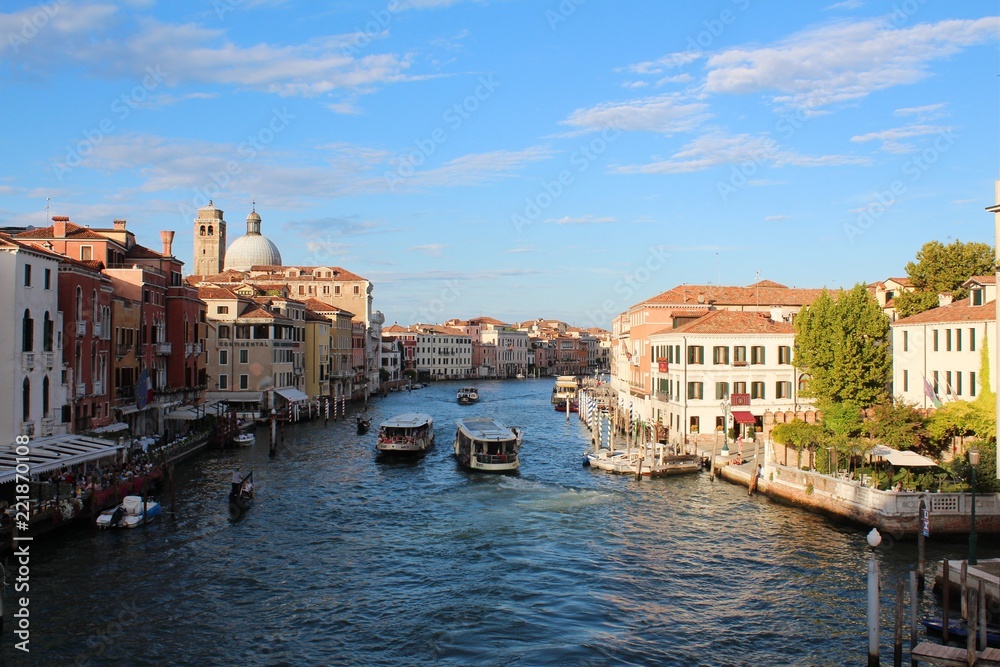 View on the grand canal in Venice, Italy