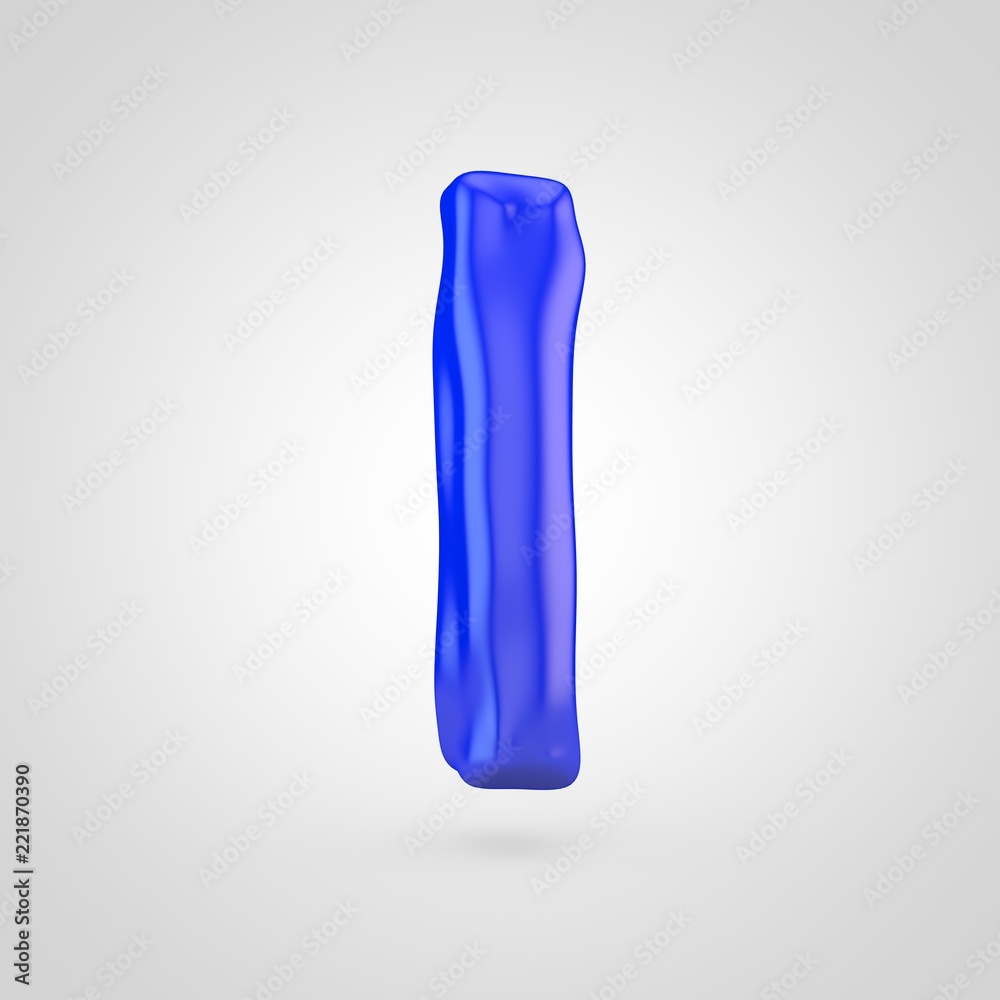 Blue plasticine letter L lowercase isolated on white background. Blue plasticine letter L lowercase isolated on white background.