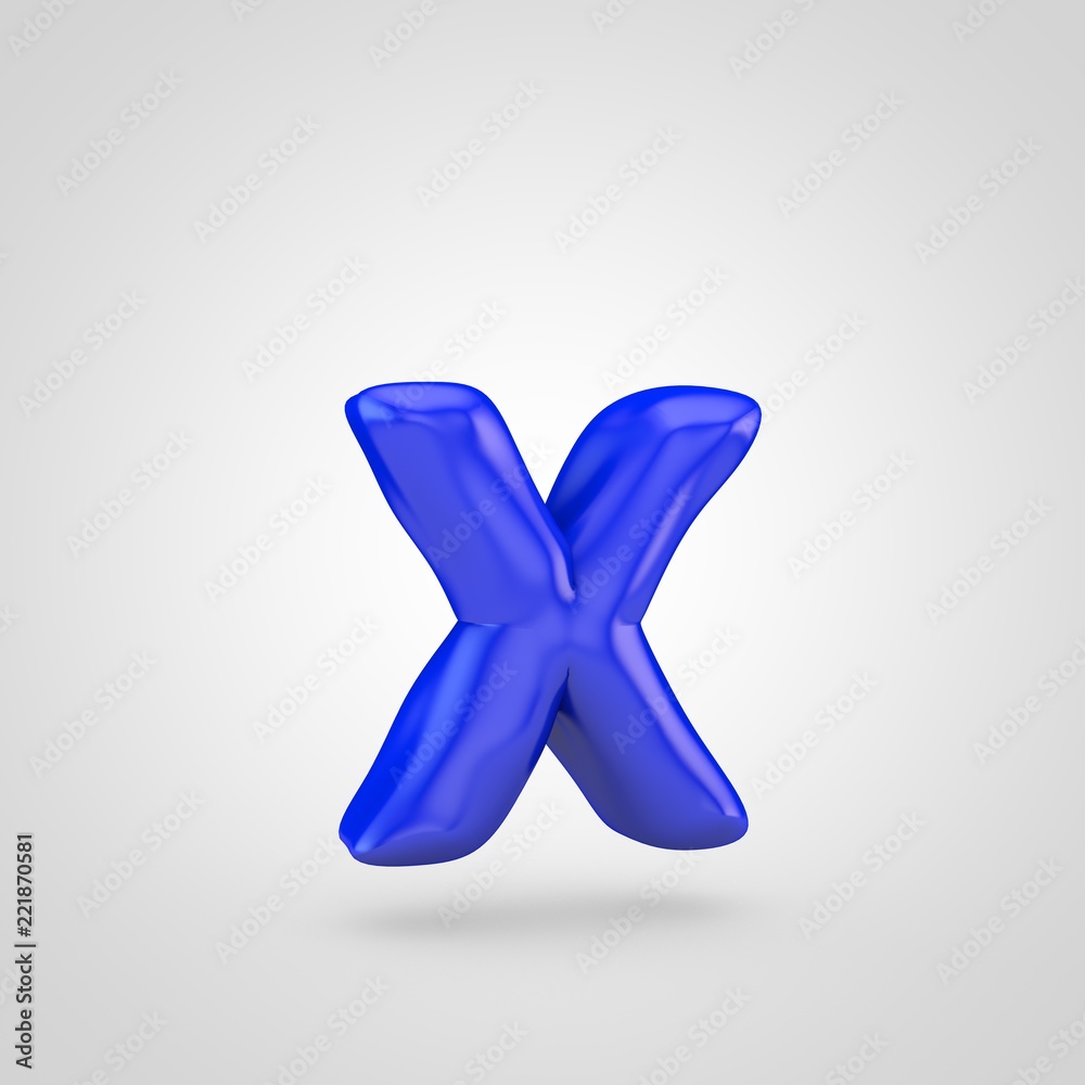 Blue plasticine letter X lowercase isolated on white background. Blue plasticine letter X lowercase isolated on white background.