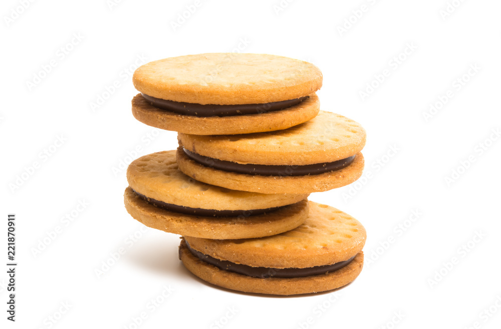 double biscuits with chocolate double biscuits with chocolate