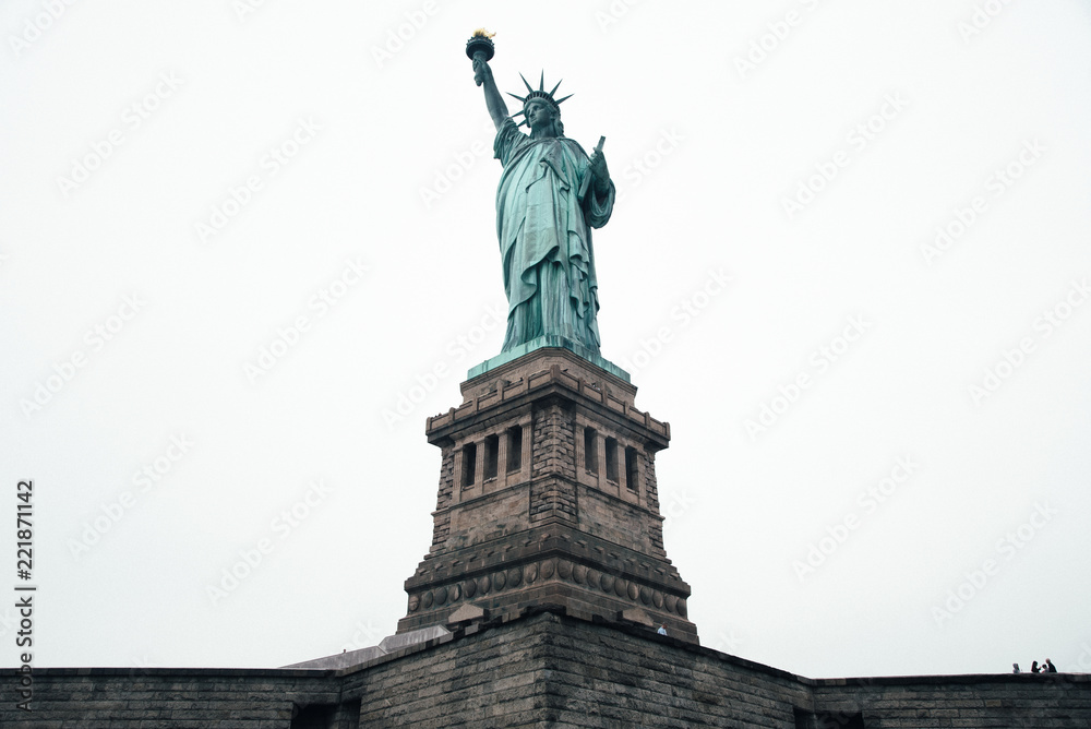 Statue of Liberty center worm's eye view