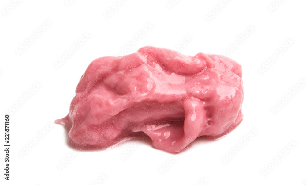 chewing gum pink isolated