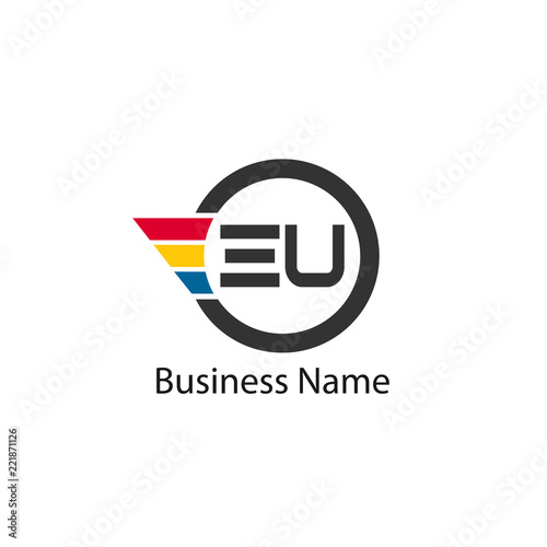 Free Download Initial Letter EU Logo Template Design - GFXLoad