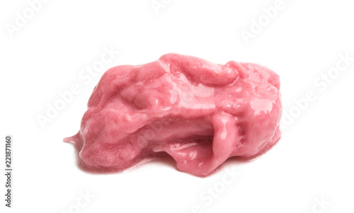 chewing gum pink isolated photo
