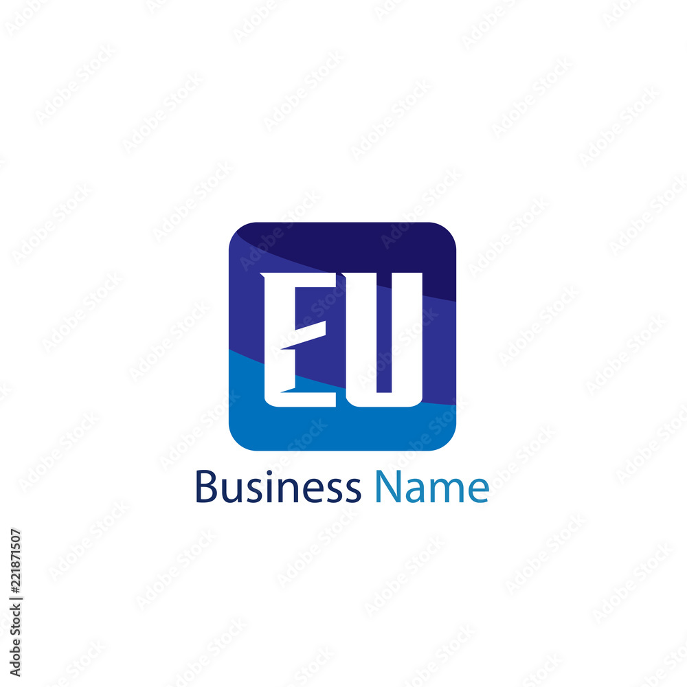 Initial Letter EU Logo Template Design Initial Letter EU Logo Template Design