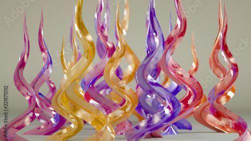 Curvy twisted colorful spir...