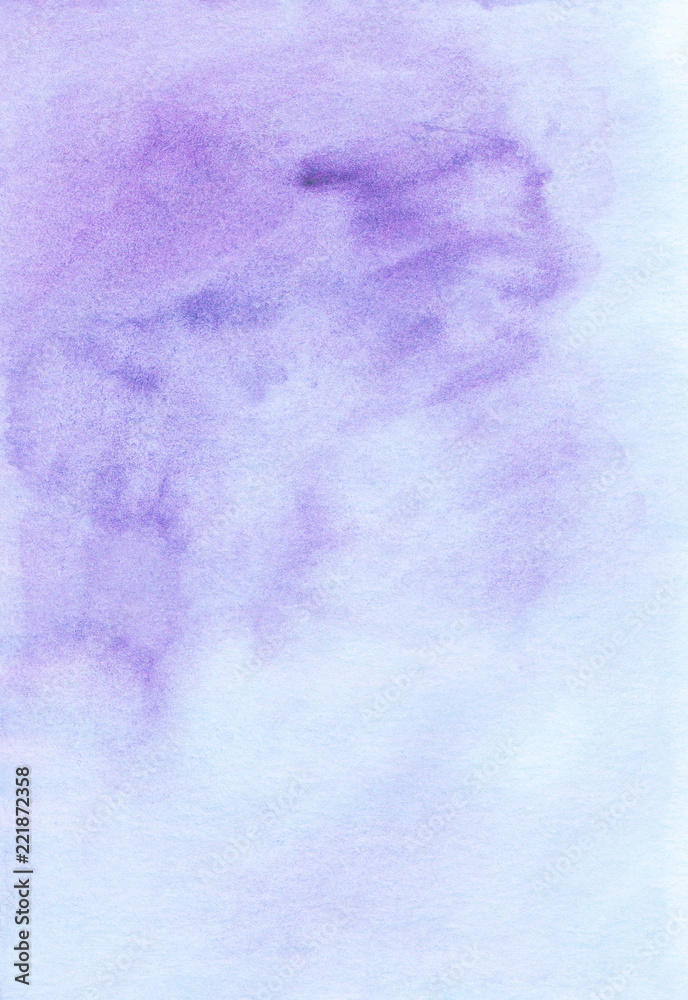 Watercolor light lavender gradient background hand painted. Aquarelle  lavender stains on paper. Pastel purple watercolour backdrop. Vintage  abstract wallpaper. Wash drawing trendy backdrop. Cards. Stock Illustration  | Adobe Stock