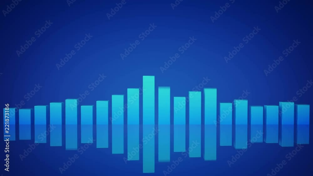 Blue music equalizer bars with reflection. Abstract disco party concept. 3D render seamless loop animation 4k UHD 3840x2160
Blue music equalizer bars with reflection. Abstract disco party concept. 3D render seamless loop animation 4k UHD 3840x2160