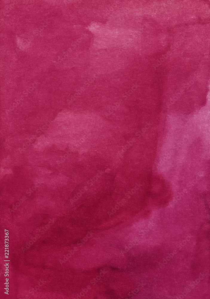 Burgundy background. Watercolor abstract cherry backdrop. Aquarelle vintage wallpaper. Modern art. Watercolour burgundy trendy dackdrop for card, invitation, textile, blog. Stains on paper. Material.
