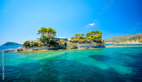 islet Agios Sostis on the south coast of the island Zakynthos, Greece