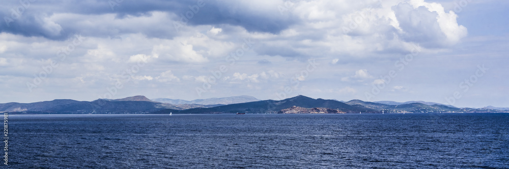Obraz premium Storm clouds over the Mediterranean sea
