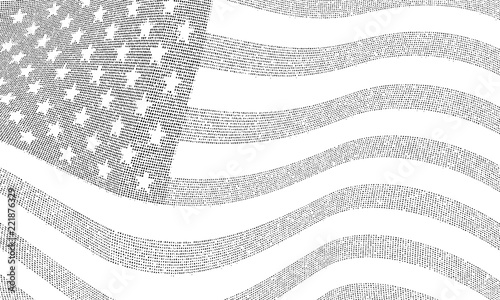 USA dotted flag illustration. Vector file