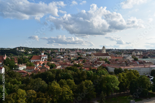 wspania  a panorama Starego Miasta Wilna