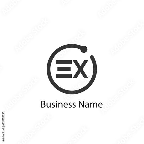 Initial Letter EX Logo Template Design