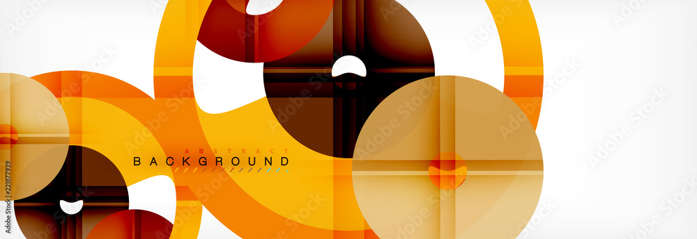 Colorful rings on grey background, modern geometric pattern design. Vector business or technology presentation design template, brochure or flyer pattern, or geometric web banner Colorful rings on grey background, modern geometric pattern design. Vector business or technology presentation design template, brochure or flyer pattern, or geometric web banner