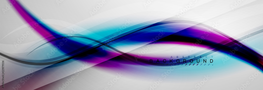 Smooth flowing wave motion concept background