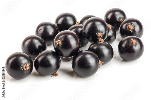 black currant heap isolated on white background