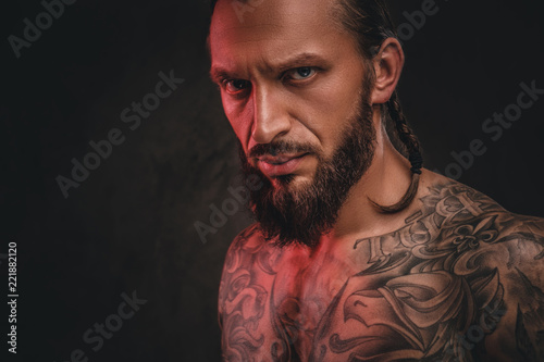 Close-up photo of a brutal ...