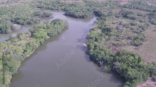 Venezuela River. Selvatic landscape. Plains and jungle. photo