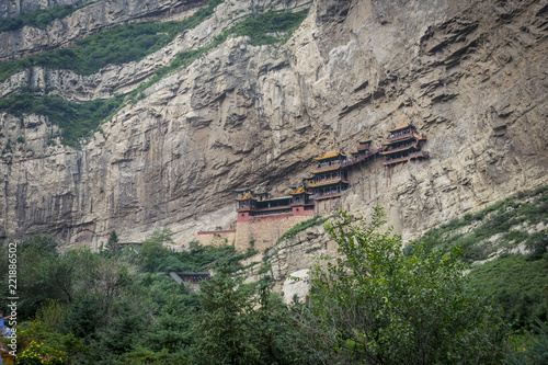 hanging monastery at datong, china photo