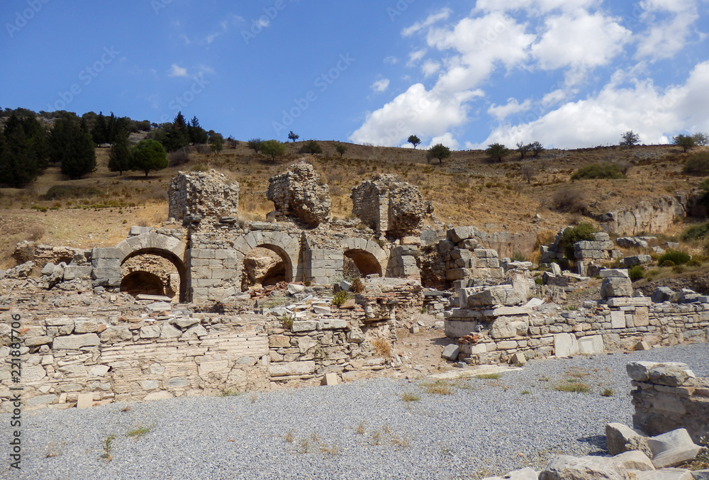 Ruins of the ancient city of Ephesus in Turkey.