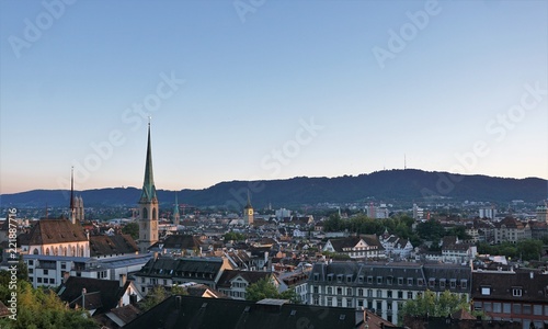 Niederdorf Stadtteil in zürich aufgenommen vom Universität in der Schweiz