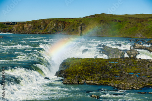 Urridafoss  Regenbogen  Island