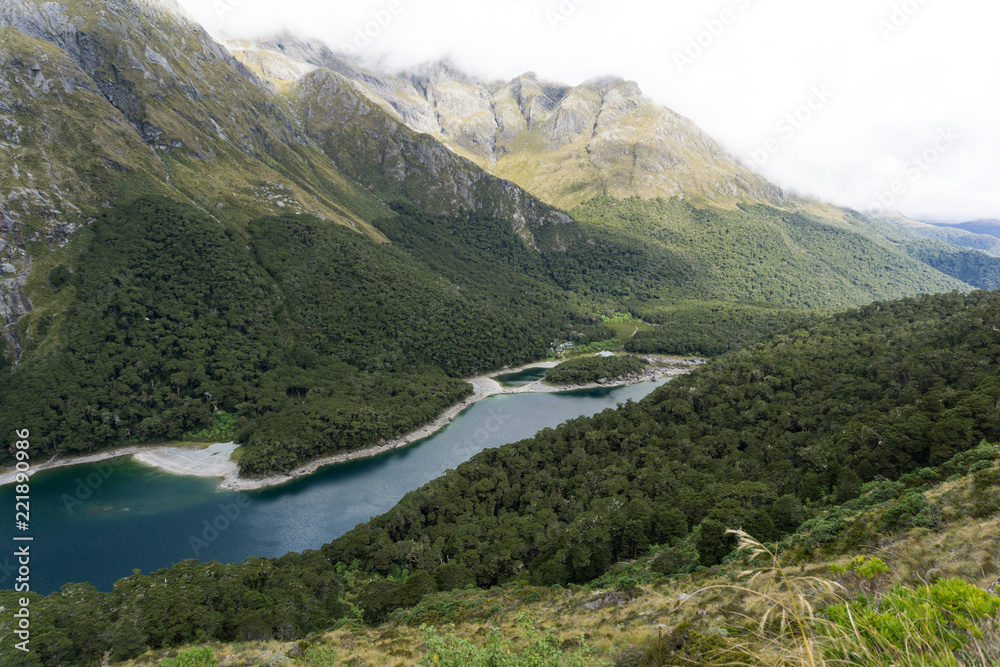 Lake Mackenzie in Routeburn Track, New Zealand Tramping  - A pearl in Pacific