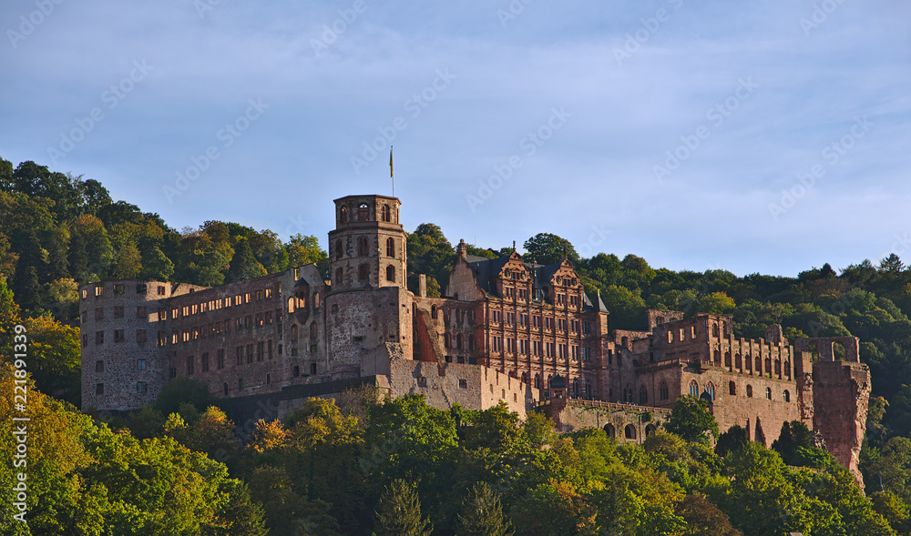 Schloss Heidelberg in der Abendsonne