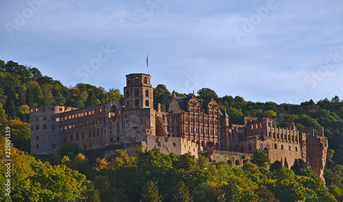 Schloss Heidelberg in der Abendsonne photo