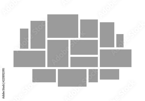 Collage template frames. Vector