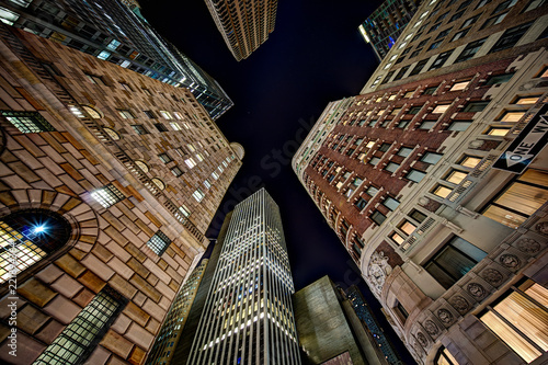 Night sky and stars through the concrete jungle