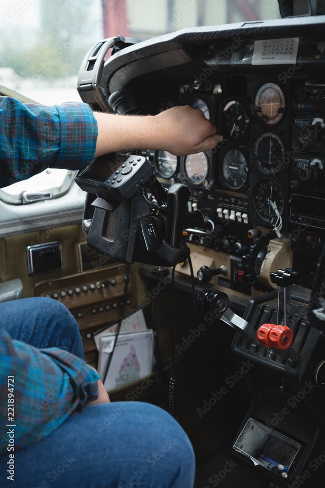 Engineer operating cockpit Engineer operating cockpit