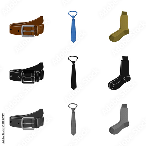 Vector design of man and clothing logo. Collection of man and wear stock vector illustration.