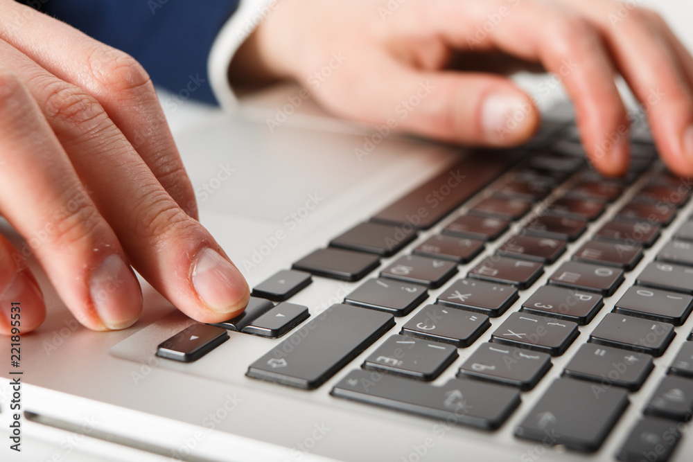 Businessman working at computer