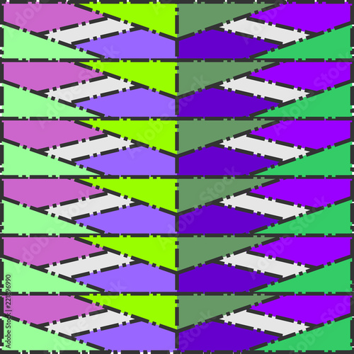 Abstract Seamless Pattern Purple and Green Color Combination Vector Illustration