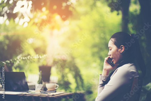 business women using smartp...