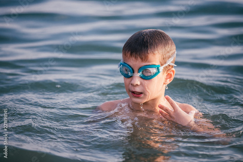 Happy child swimming in the water © Jovica Varga