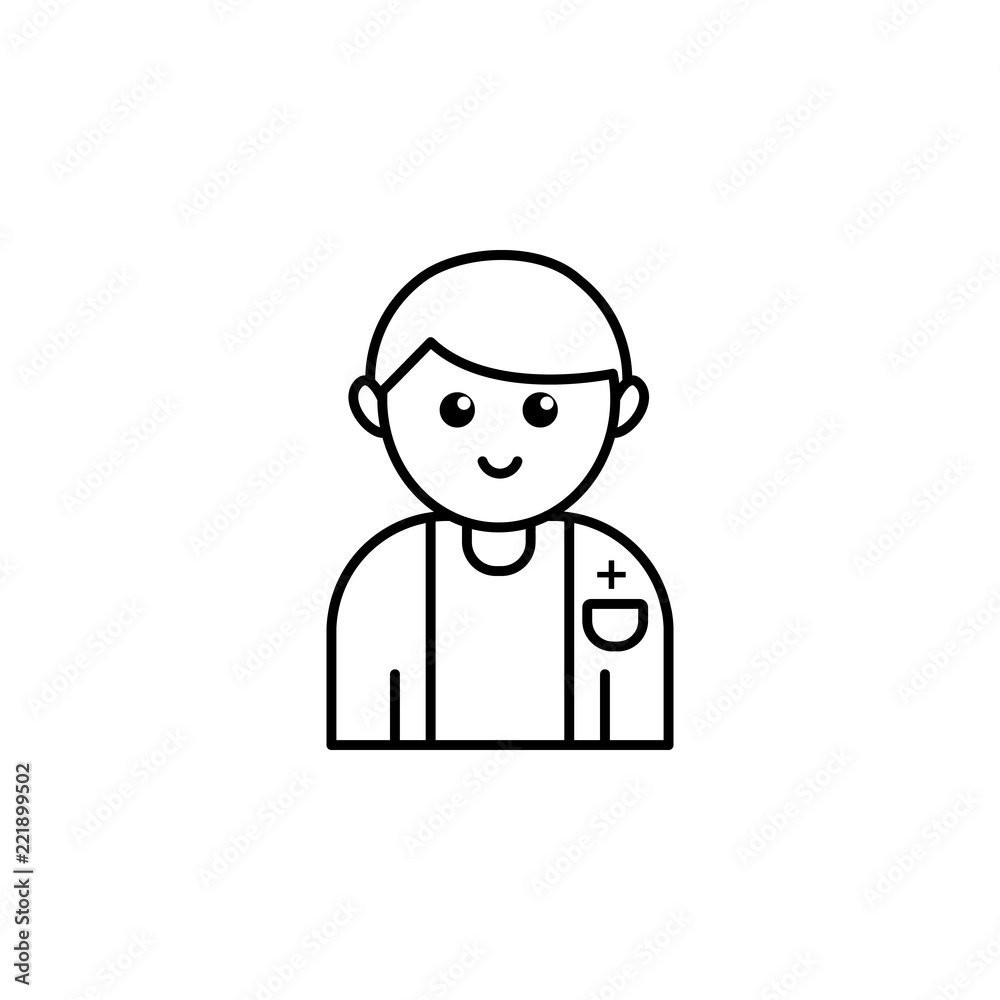 Nurse icon. Element of blood donation icon for mobile concept and web apps. Thin line Nurse icon can be used for web and mobile
