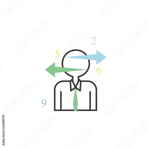 Choose Arrow colored icon. Element of business for mobile concept and web apps icon. Thin line icon for website design and development, app development. Premium icon