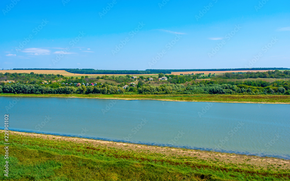 Photo of big river in Khotyn, view from beach