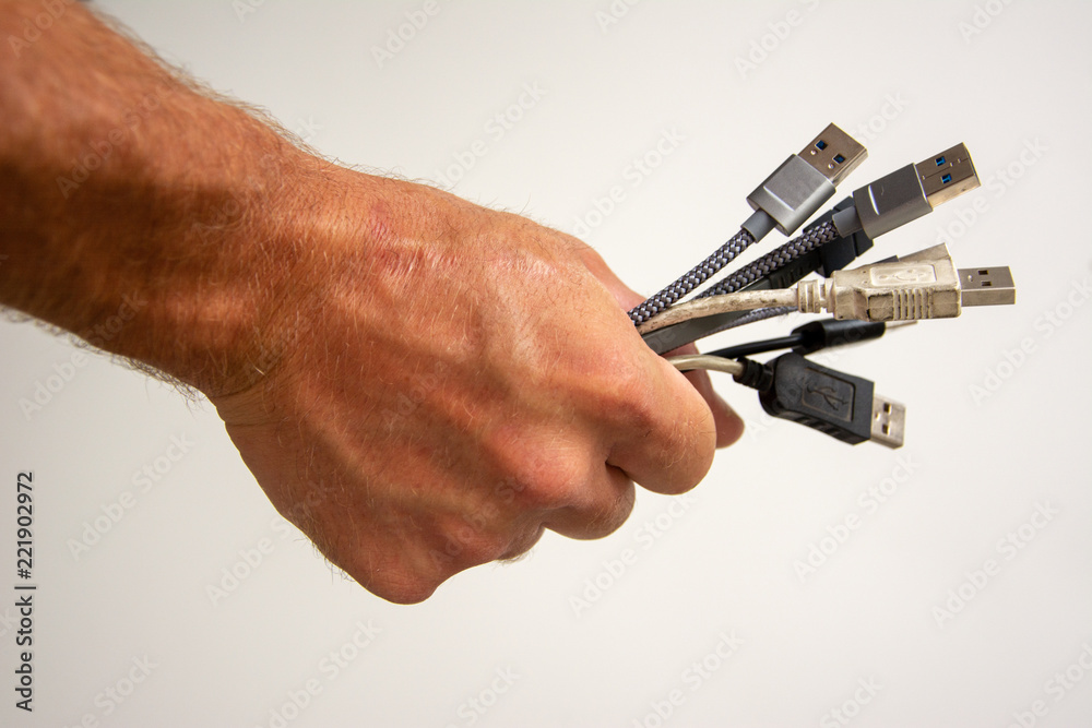 Fototapeta premium fist full of cords
