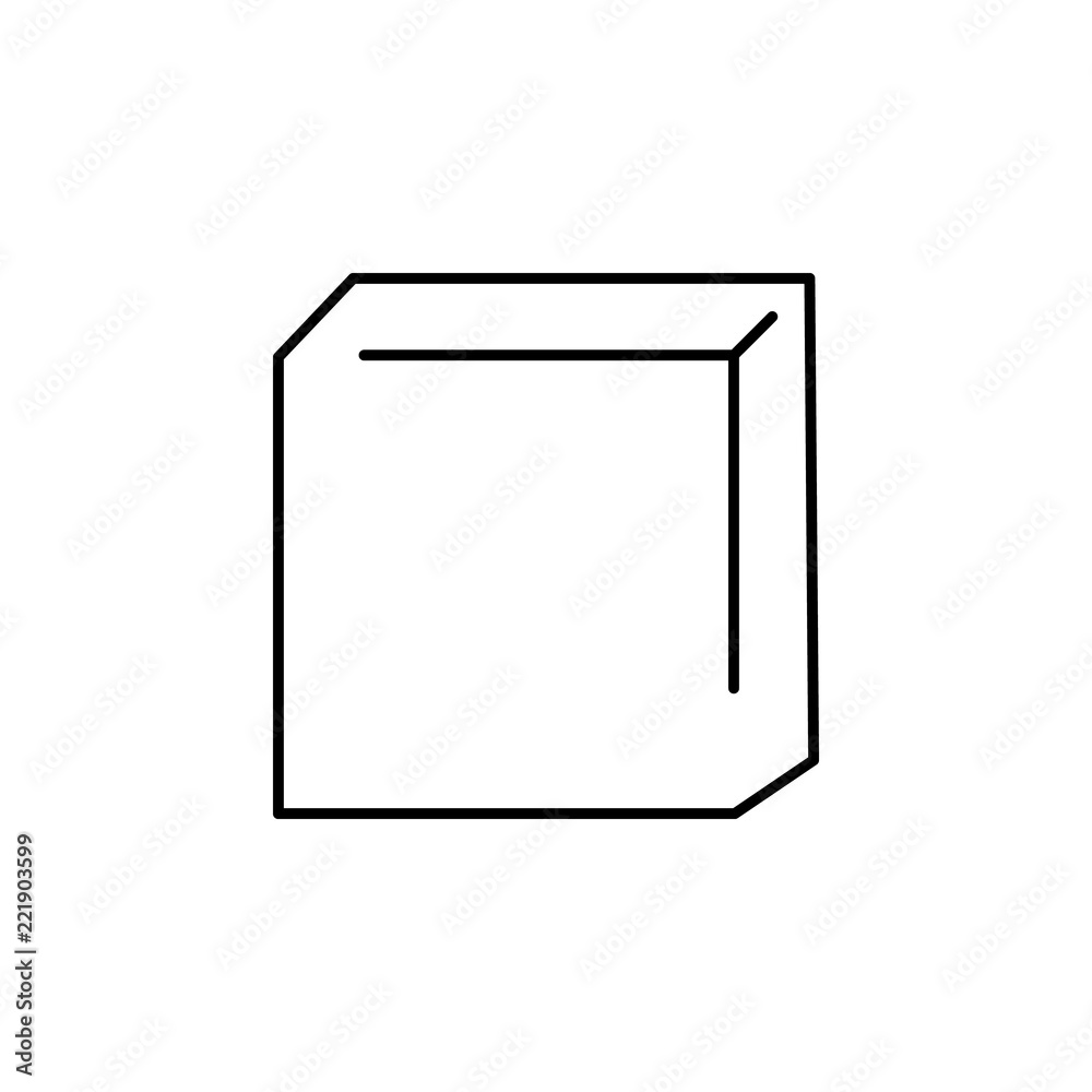 cube geometry icon. Element of school icon for mobile concept and web apps. Thin line cube geometry icon can be used for web and mobile cube geometry icon. Element of school icon for mobile concept and web apps. Thin line cube geometry icon can be used for web and mobile