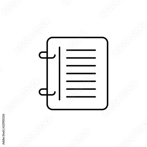 a diary icon. Element of school icon for mobile concept and web apps. Thin line a diary icon can be used for web and mobile © Anar