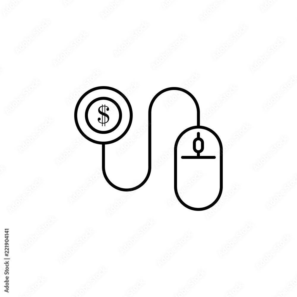 click mouse money icon. Element of seo and online marketing icon for mobile concept and web apps. Thin line click mouse money icon can be used for web and mobile click mouse money icon. Element of seo and online marketing icon for mobile concept and web apps. Thin line click mouse money icon can be used for web and mobile