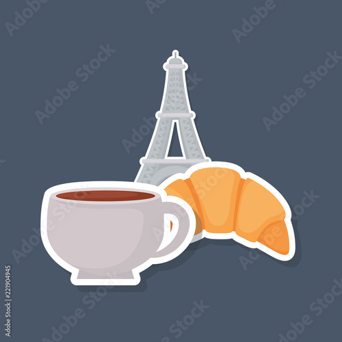 france culture card with eiffel tower