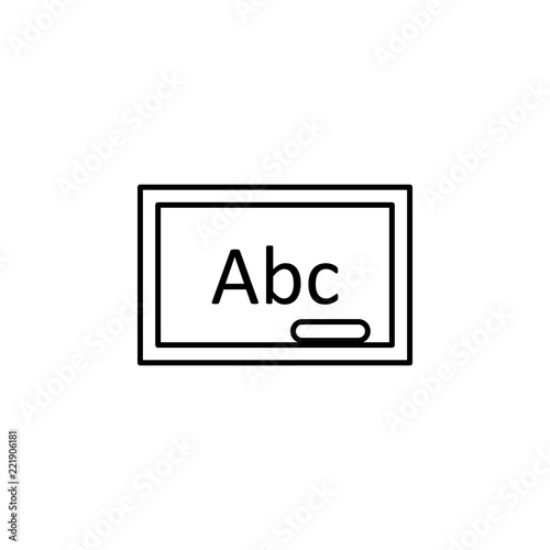 board and sponge icon. Element of education for mobile concept and web apps icon. Thin line icon for website design and development, app development. Premium icon