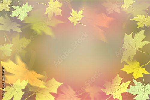 Autumn abstract background. Fall maple leaves. Flying foliage 