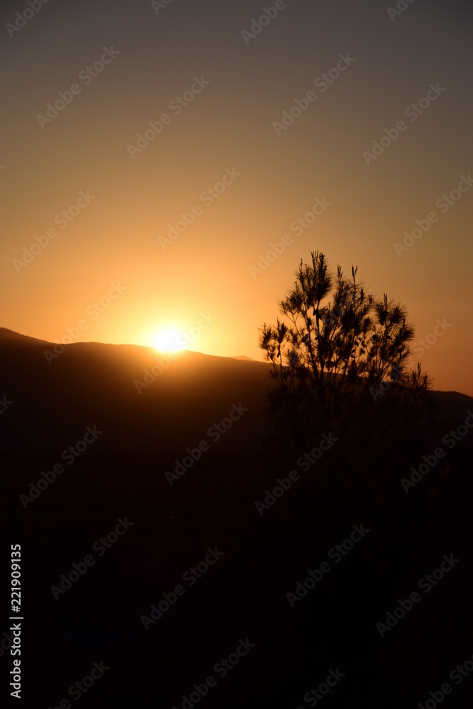 Desert Sunset View in California Golf Course