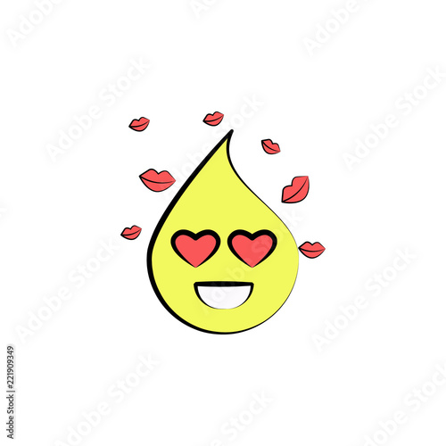 emoji in love icon. Element of colored emoji icon for mobile concept and web apps. Cartoon emoji in love icon can be used for web and mobile